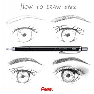 How To...draw eyes.⁣
⁣
Have you tried drawing eyes before? If not, try to do something new and tell us about it!⁣
⁣
Product: ⁣
Orenz mechanical pencil 0.7 mm PP507-A⁣
⁣⁣
#pentel #pentel_eu #pentelarts #mechanicalpencil #druckbleistift #pencil #pentelorenz #hellblau #skyblue #pencildrawing #drawing #pencilart #blackandwhite #pencildrawing #bleistiftzeichnung #skizze  #entwurf #auge #eyes #eyedrawing #howtodraw #tutorial #drawingtutorial