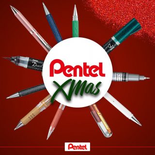 Christmas is coming... and we are offering a lot of Christmas products:⁣
Glitter pens for greeting cards and decoration. Gold, silver, white pens for DIY projects and valuable EnerGel pens in gift boxes. Are you prepared for Christmas?⁣
⁣
Products:⁣
Dual Metallic glitter brush pen XGFH⁣
Paint Marker MFP10 (needle tip) and MSP10 (fine) in gold (-X), silver (-Z), white (-W)⁣
Hybrid Dual Metallic glitter gel pen K110⁣
Hybrid Gel Grip DX K230 in gold (-X), silver (-Z), white (-W)⁣
Hybrid Gel Grip K118 in gold (-X), silver (-Z), white (-W), metallic colours⁣
Energel Sterling BL407 in gift box⁣
⁣
#pentel #pentel_eu #pentelarts #pentelchristmas #christmas #christmaspromo #weihnachten #weihnachtsartikel #DIY #glitzerstift #glitterpen #glitzer #glitter #geschenk #gift #geschenkideen #giftideas #energel #pentelenergel