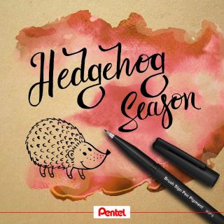 Autumn comes and some animals are looking for wintering ground. Do you like hedgehogs? 🦔⁣
created by bibis_bloghuette⁣
⁣
Product:⁣
Brush Sign Pen Pigment SESP15⁣
⁣
#pentel #pentel_eu #pentelarts #pentelbrushsignpenpigment #brushsignpenpigment #pentelbrushpen #brushpen #igel #hedgehog #igelliebe #handlettering #brushlettering #lettering #wasserfest #waterproof #pigmentiert #black #blackink #blackinkedition #blackpigment #pigmentedink #aquarell #watercolour #pentellettering