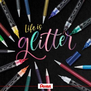 Life is better with glitter! Our Dual Metallic gel pens and brushes can write on white, coloured or black paper. Have you tried them, yet?⁣
⁣
Products: ⁣
Hybrid Dual Metallic Gel pen K110⁣
Dual Metallic Brush XGFH⁣
⁣
#pentel #pentel_eu #pentelarts #penteldualmetallicbrush #penteldualmetallic #dualmetallic #dualmetallicbrush #glitter #glitterpens #sparkle #gelpen #colour #colourful #metallicpens #glitzerstifte #brushpens #pentelbrushpen