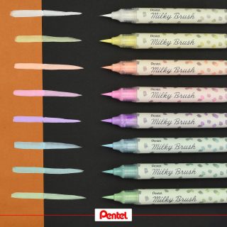 Milky Brushes!⁣
Jetzt gibt es nicht mehr nur Dual Metallic Brushes, sondern auch Milky Brushes in verschiedenen Pastelltönen und Weiß!⁣
⁣
Milky Brushes!⁣
You now can get not just Dual Metallic Brushes, but Milky Brushes as well. They come in different pastel colours and white!⁣
⁣
Produkt:⁣
Milky Brush XGFH-P⁣
⁣
#pentel #pentel_eu #pentelarts #pentelmilky #pentelmilkybrush #milkybrush #brushpen #brushlettering #pentellettering #lettering #pentest #pastell #pastellove #pastellliebe #pentelmilky #pastelpen